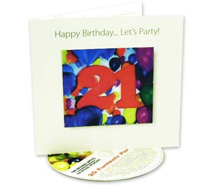 21st Birthday 3D Greeting Card With CD
