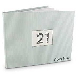 21st Birthday Crystal Set Guest Book