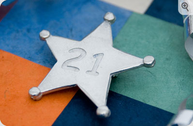 21st Birthday Star Badge