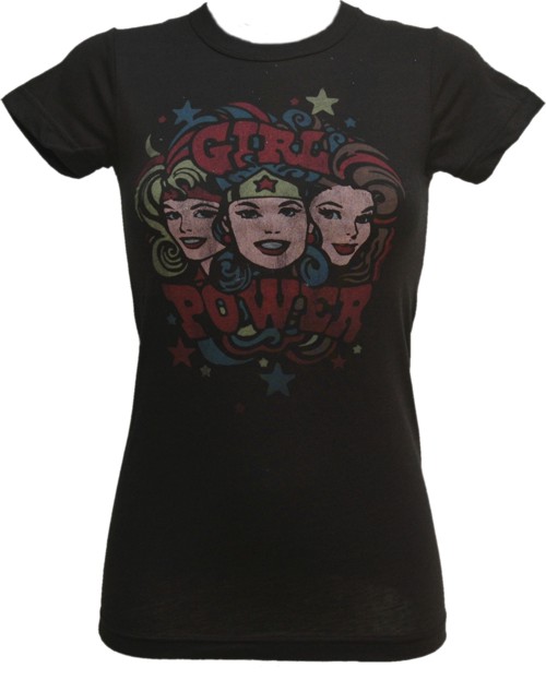 Ladies Black Girl Power T-Shirt from Junk Food