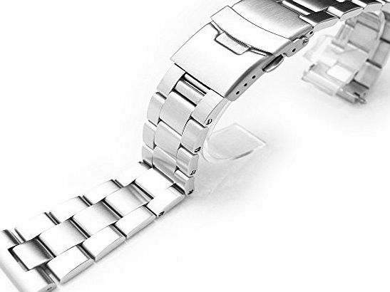 22mm Metal Band 22mm Super Oyster Type II Solid Stainless Steel watch band Straight End Version