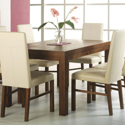 Panama Small Dining Table And Leather Chairs