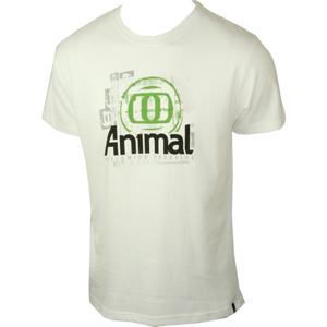 Mens Animal Berger Printed T-Shirt. White