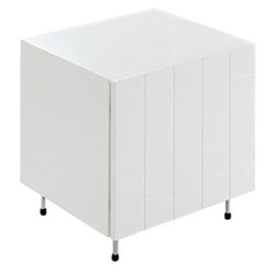 25862 Space - Barcelona White  Bedside Table