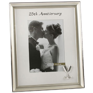 25th Anniversary 5 x 7 Flute Style Photo Frame