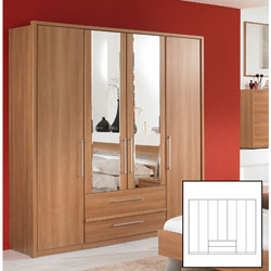 26014 Wiemann - Campina  7 Door/2 Drawer Wardrobe