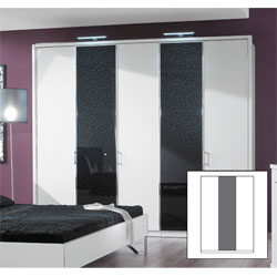 26032 Wiemann - Milano  3 Door Wardrobe with Glass