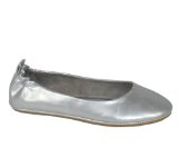 2V Garage Shoes - Jane - Womens Flat Shoe - Silver Size 7 UK