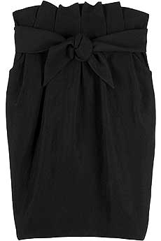 Linen blend tulip skirt