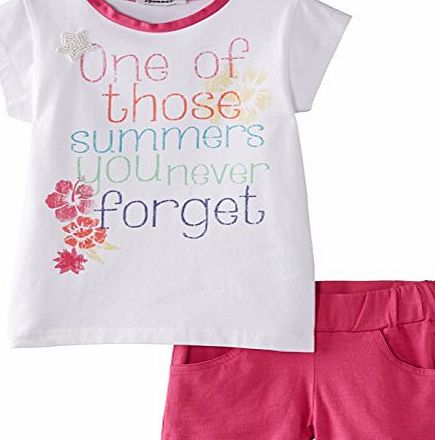 3 Pommes 3Pommes Girls Set T-Shirt Shorts Clothing Set, Pink (Marshmallow), 5 Years
