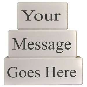 3 Tier Personalised Wooden Block Set