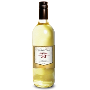 30th Birthday Personalised Wine - White