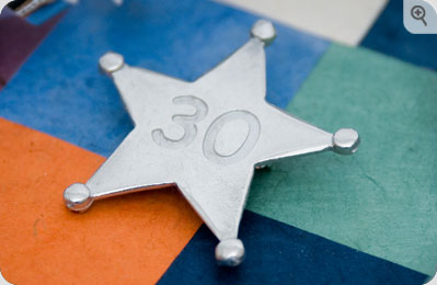 30th Birthday Star Badge