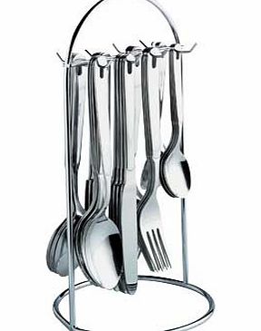 32 Piece Stainless Steel Hanging Cutlery Set
