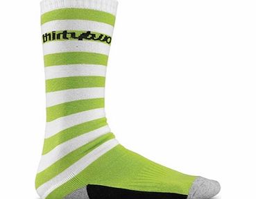 32 Thirty Two Cedar Rock Snowboard Socks - Lime
