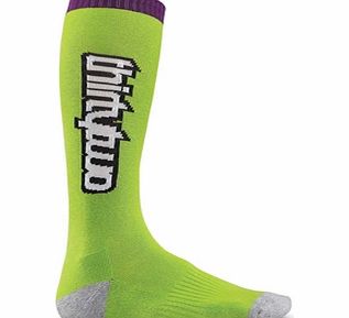 32 Thirty Two Shannen Snowboard Socks - Lime