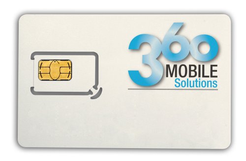360 Mobile SIM, First 3 month prepaid - 600 minutes, 3000 texts, 1Gb data/month
