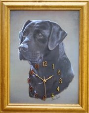 Labrador-Black clock
