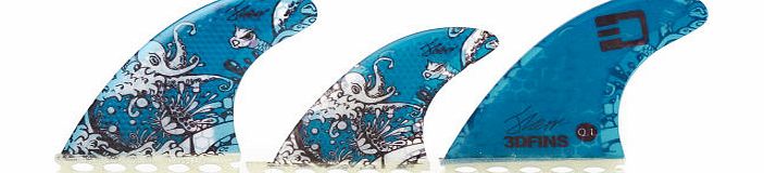 3D Fins Moonrakerr XDS Full Bases Quad Fins -