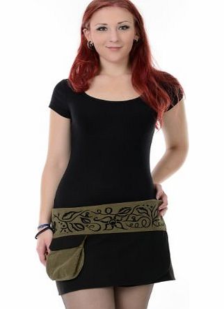 3Elfen wrap skirt magic forest green, XL