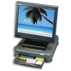 Charcoal Monitor Stand Capacity with Drawer