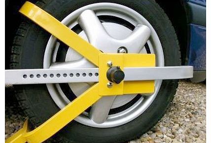3M Fast Fit Security Car Caravan Wheel Clamp - Yellow