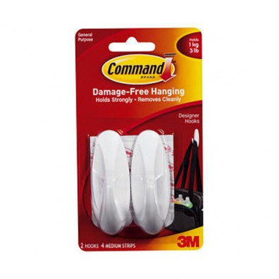 Medium Hooks with Command Adhesive 17081