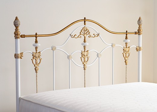 Eleanor Headboard - White and Antique Gold
