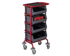 4 container storage trolley