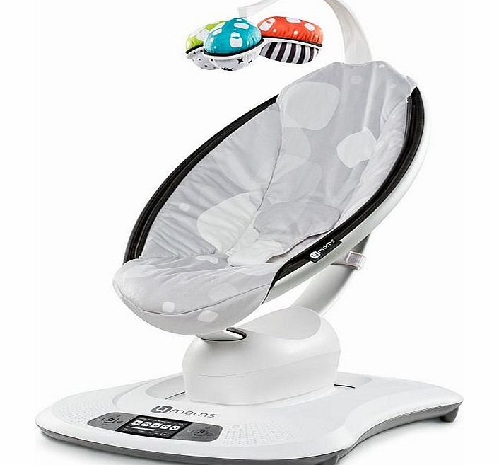 4 Moms MamaRoo Baby Bouncer Seat Silver Plush