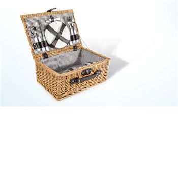 4 Person Wicker Picnic Basket