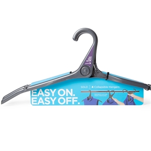 4 x Solo Collapsible Hangers (Grey)