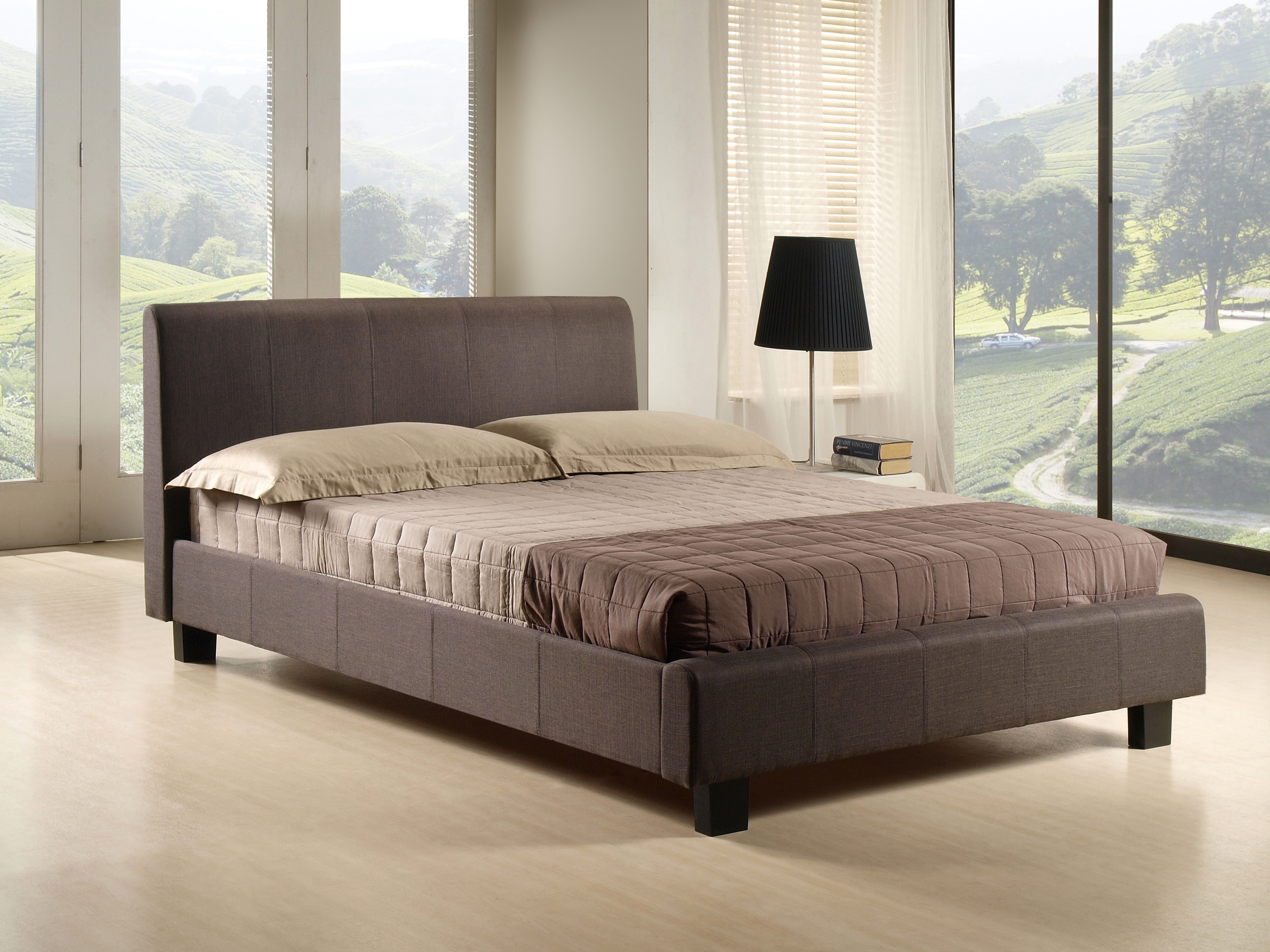 4`0 Small Double Hamburg Bedstead - Brown