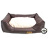 40 Winks COMFURT SQUARE DOG BED LEATHER/FUR