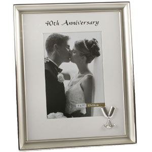 40th Anniversary 5 x 7 Box Style Photo Frame
