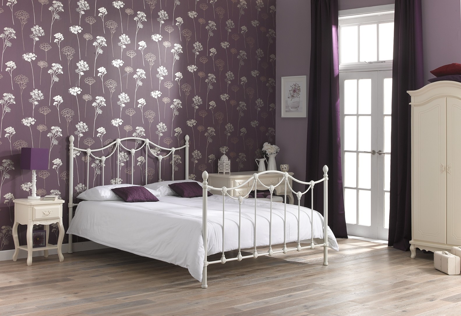 4`6 Double Kiera Bedstead - Cream