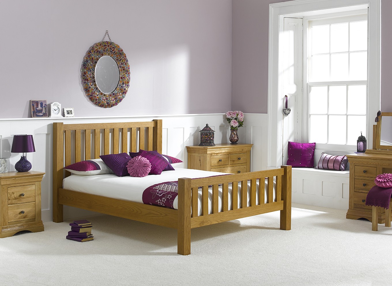 4`6 Double Kingsbury Bedstead - Oak