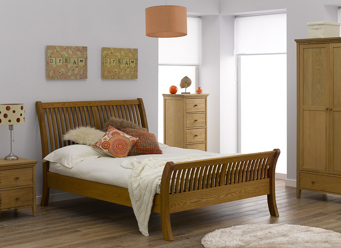 4`6 Double Sherbrooke Bedstead - Oak