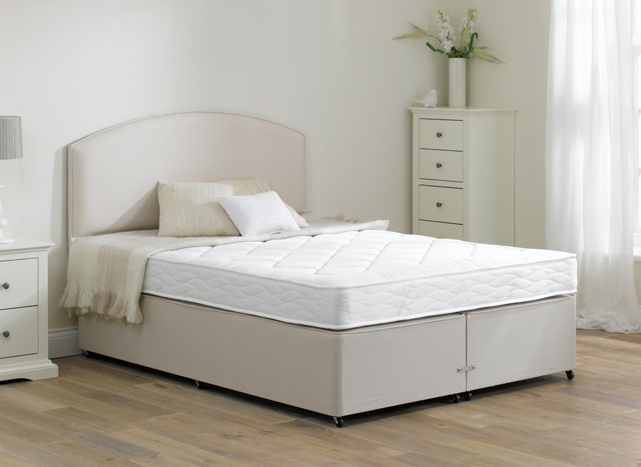 Taylor Open Spring Divan Bed - Soft - Beige