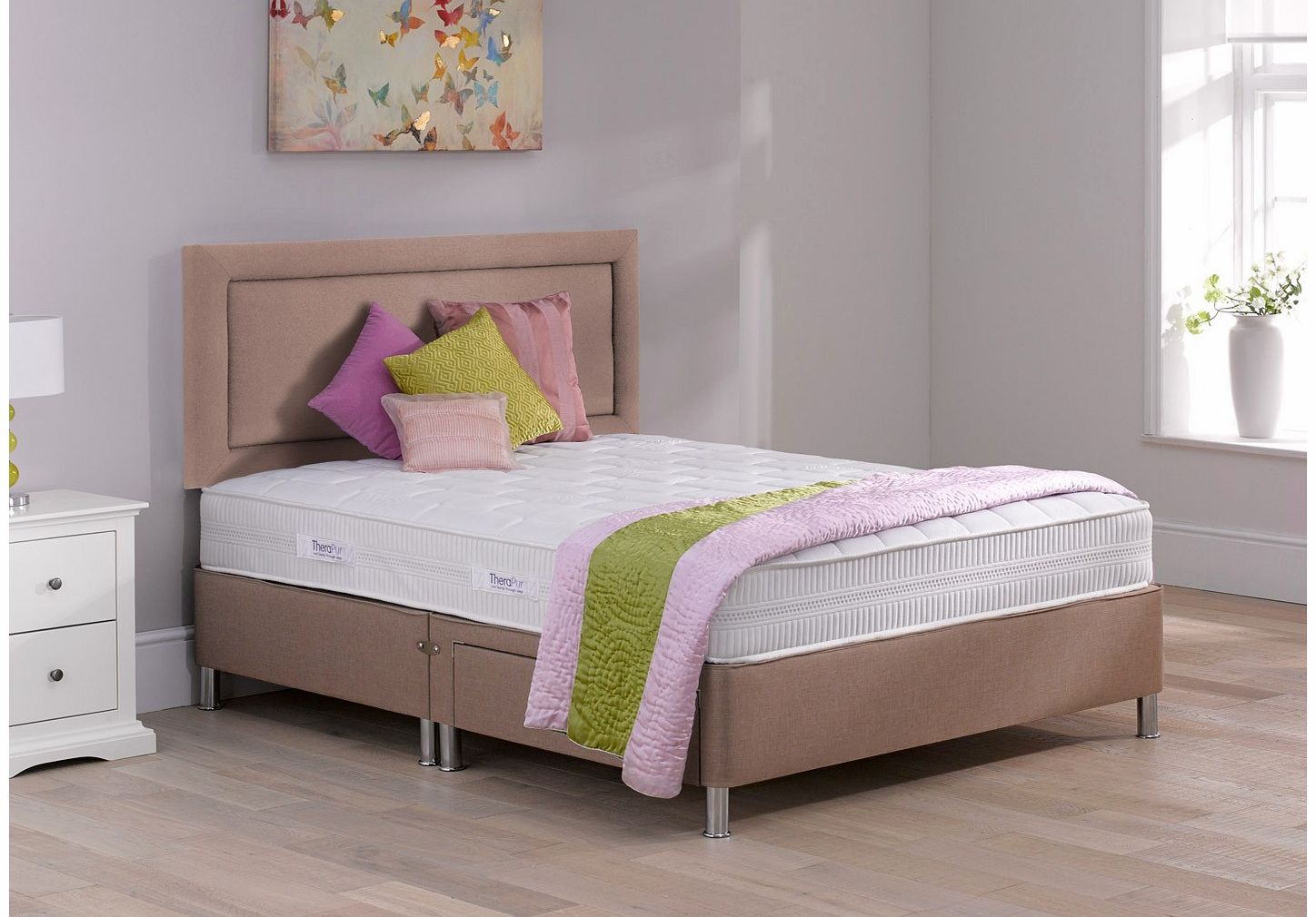 Therapur Affinity Divan Bed With Legs - Medium