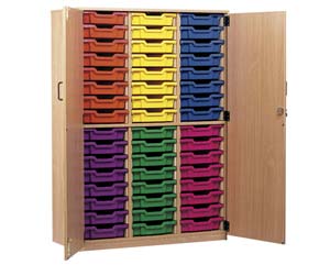 48 tray storage cupboard full doors