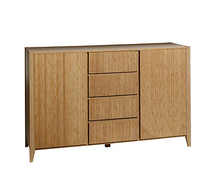 4Living Furniture Limited Soko Solid Bamboo 2 Door Sideboard in Caramel -