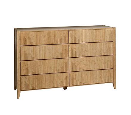 4Living Furniture Limited Soko Solid Bamboo 8 Drawer Chest in Caramel -