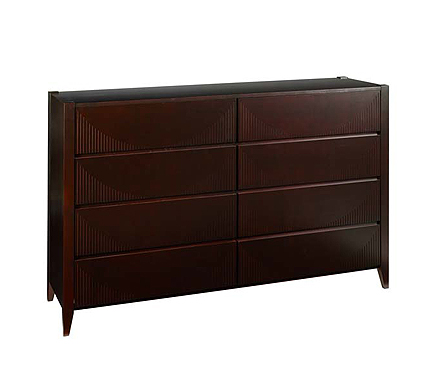 4Living Furniture Limited Soko Solid Bamboo 8 Drawer Chest in Chocolate -