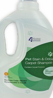 Professional Pet Stain & Odour Remover Shampoo Solution for Carpet Cleaner Machines (1.5 Litre, Citrus Fresh)
