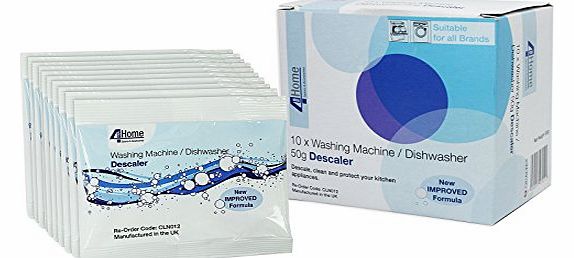 Universal Washing Machine Limescale Remover Descaler Powder Sachets (10 x 50g)