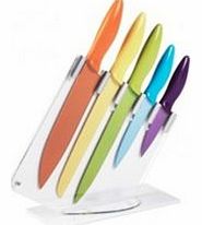 5 Piece Multi-coloured Knife Set