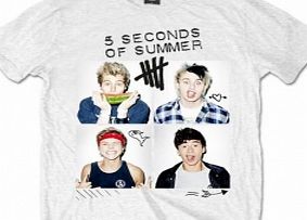 5 Seconds of Summer Scribbles Mens White T-Shirt