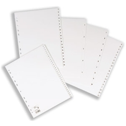 1-20 White Polypropylene Indexes A4