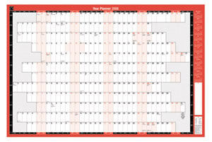 5 Star 2008 Year Planner Laminated Unmounted
